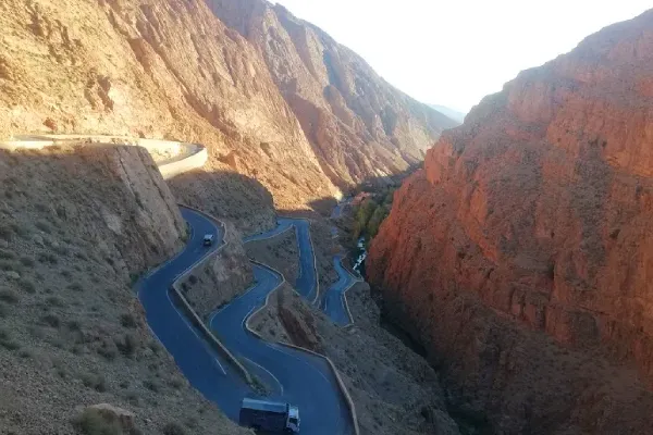 Scenic view of Morocco's Dades Gorges and Merzouga Desert