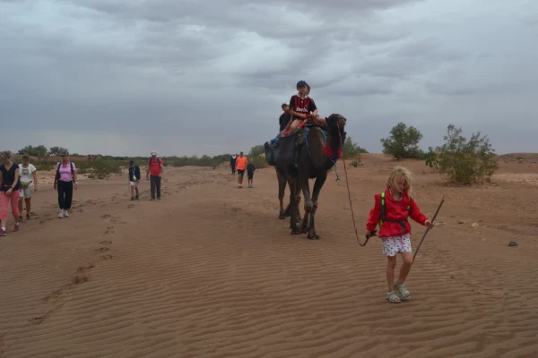 Draa valley and desert camel ridde