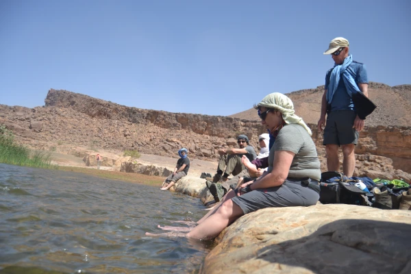 Hike between mountains and desert
